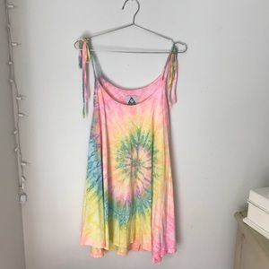 SOLD UNIF Rainbow Tie Dye Pusher Dress